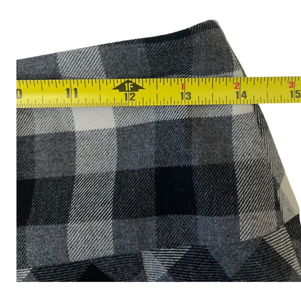 The Limited Black and White Cream Mini A-Line Pleated Plaid Skirt Size 0 - Picture 9 of 12